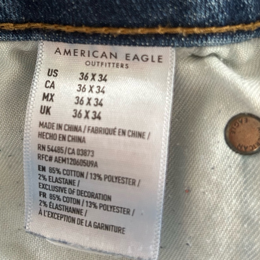 American Eagle Next Level Flex Original Bootcut Denim Jeans Size 36 X 34 - Picture 10 of 13
